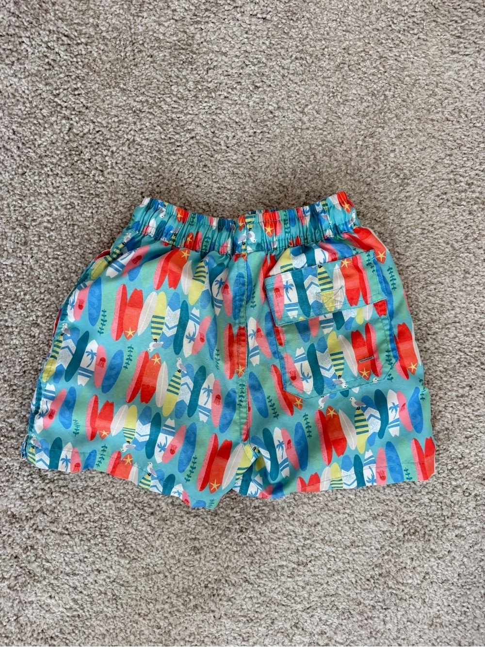 Flap Happy Toddler Swim Trunks - Set of 2-Seahorse Blue & Surfboard Teal size 4